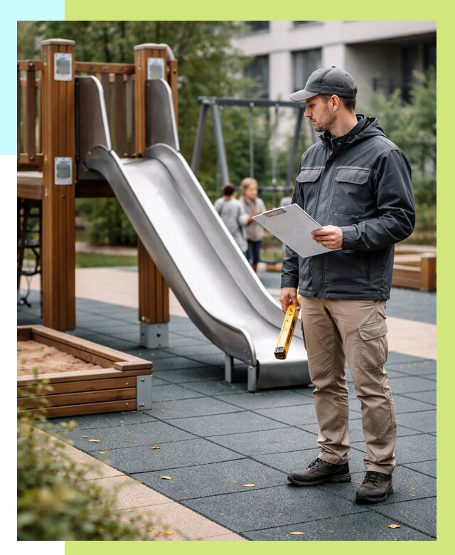 Сертификация детских площадок в Кургане от 25773 р. | Алешин-Крг