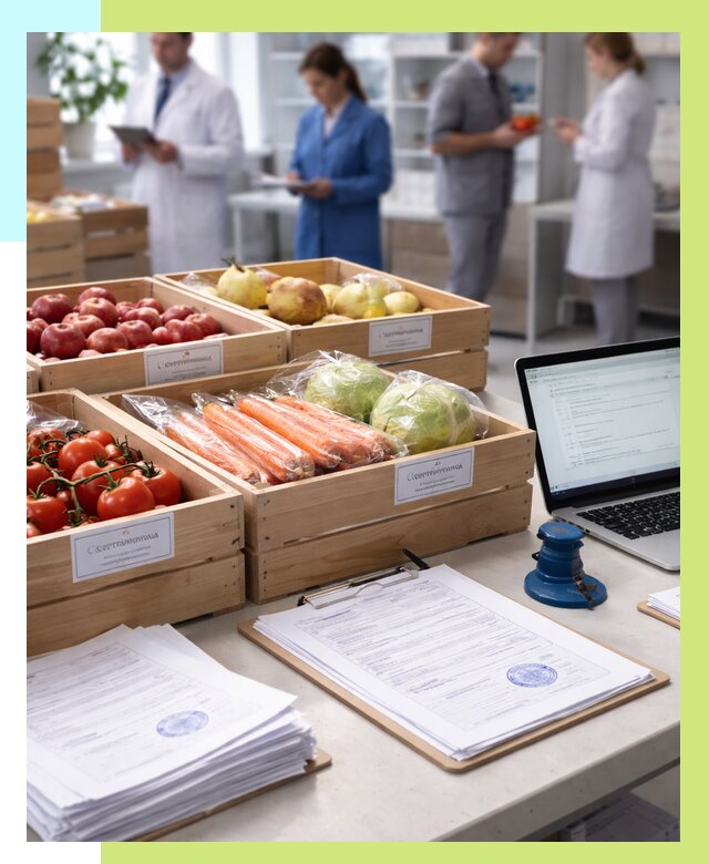 Сертификация овощей и фруктов в Кургане от 8763 р. | Алешин-Крг
