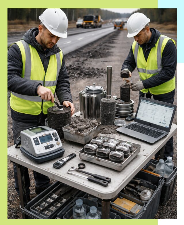 Сертификация асфальта: испытания и подтверждение в Кургане