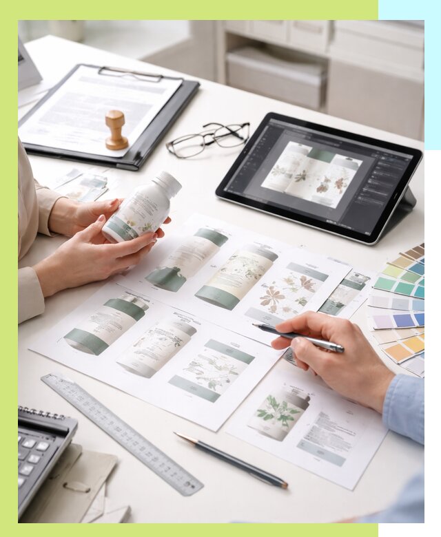 Профессиональная разработка дизайна и текста этикетки продукции в Кургане