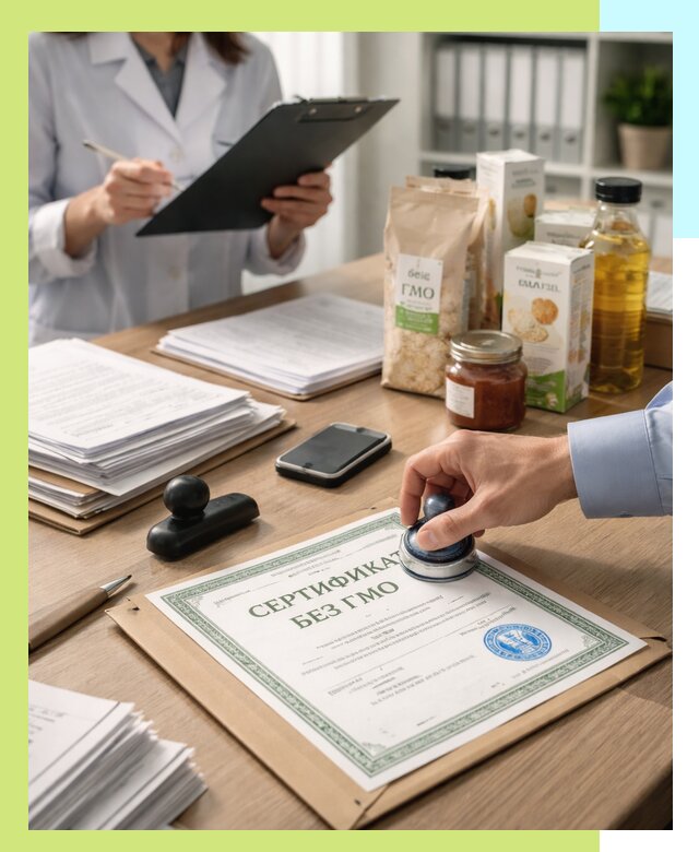 Получение сертификата Без ГМО для продукции в Кургане