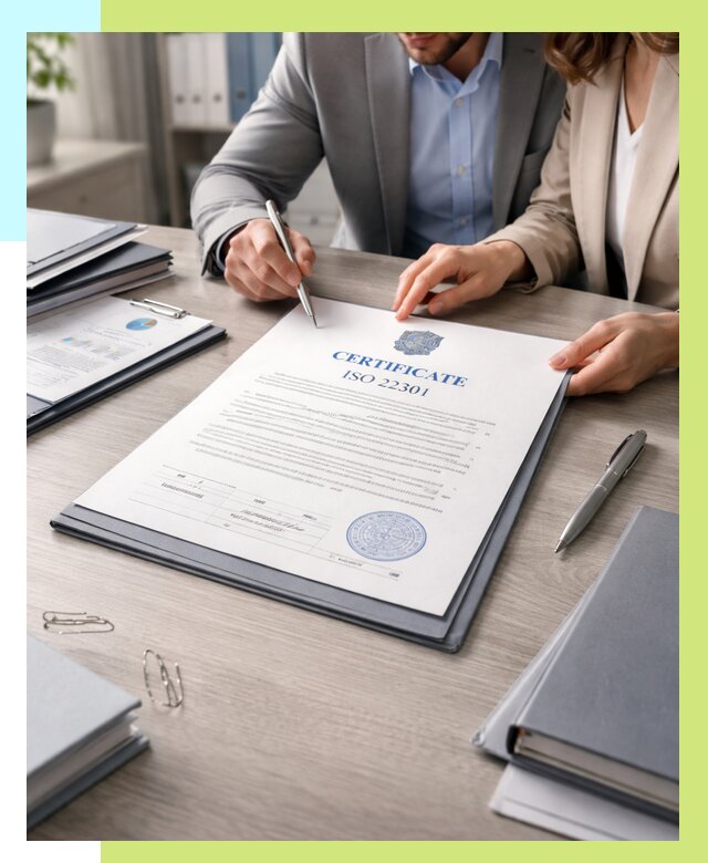 Сертификат ISO 22301 в Кургане от 46391 р. | Алешин-Крг срочно